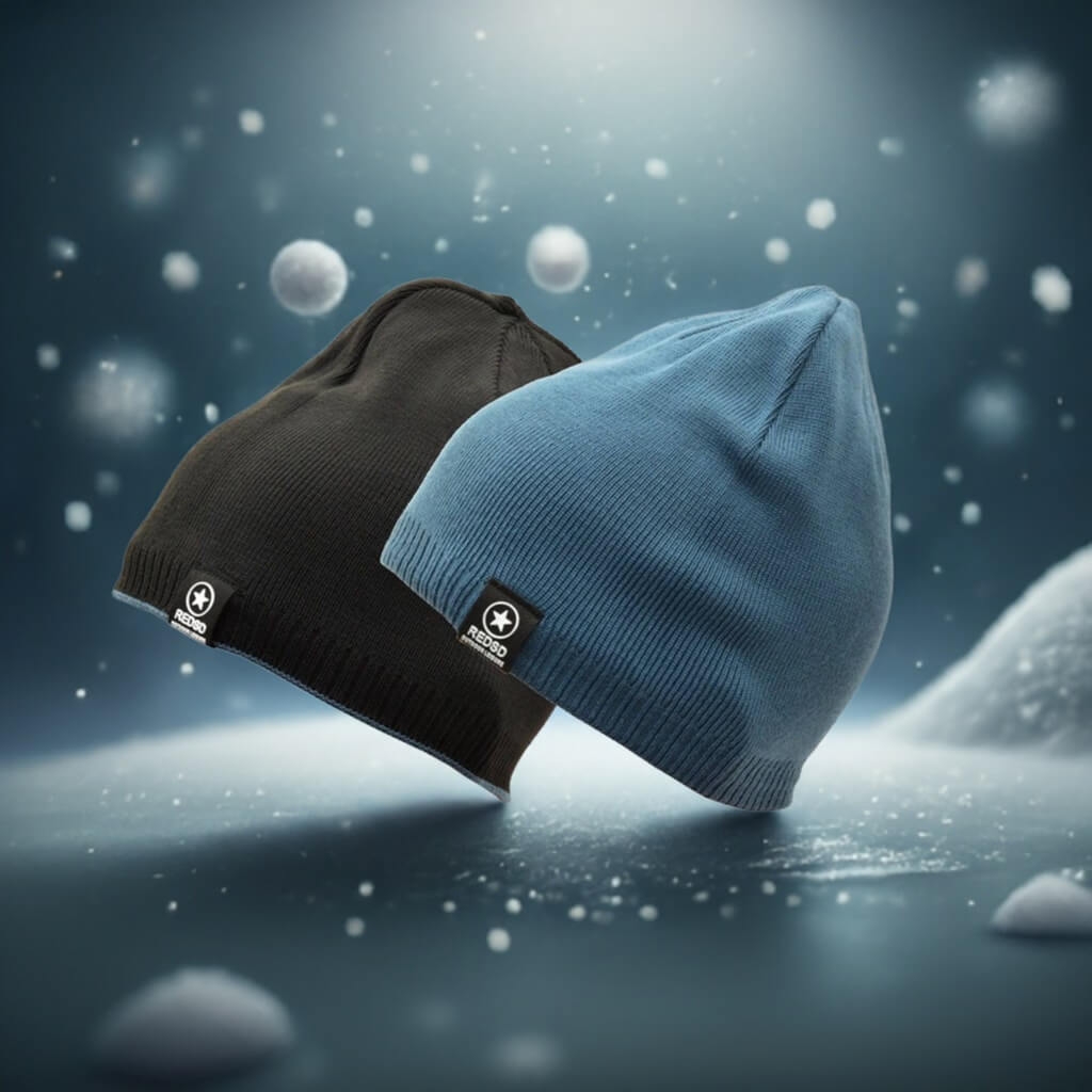 Dwustronna męska zimowa czapka niebieski/czarny - l/xl redsd st-514c