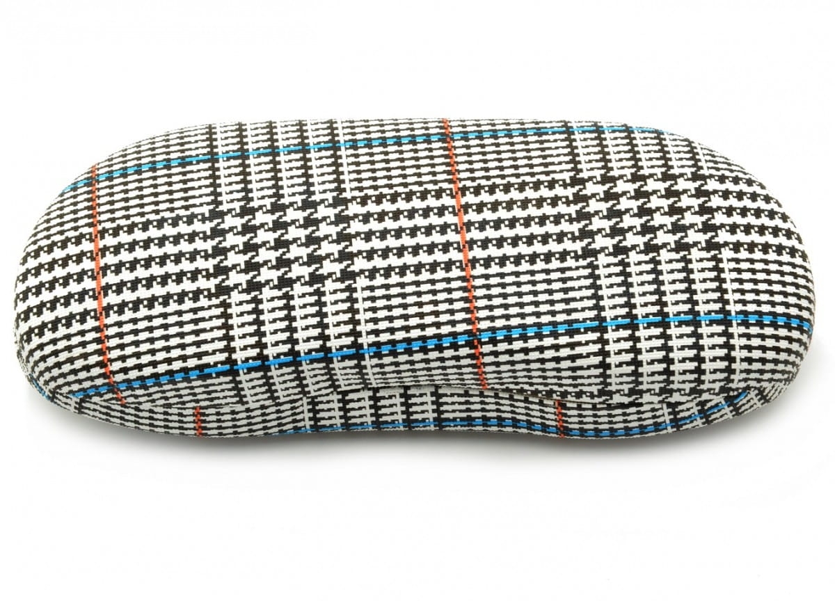Etui futerał na okulary et-104k kratka szary