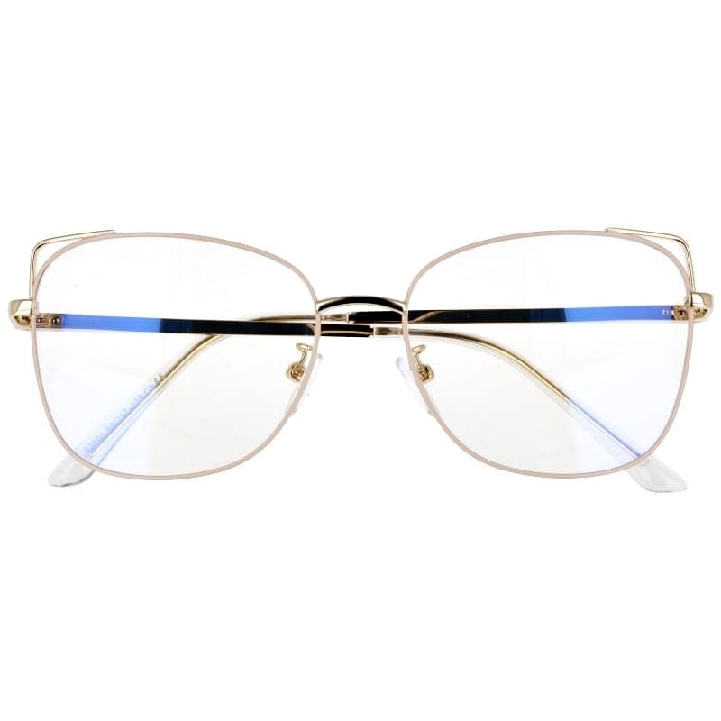 Okulary kocie do komputera damskie z filtrem blue light zerówki 2573-2