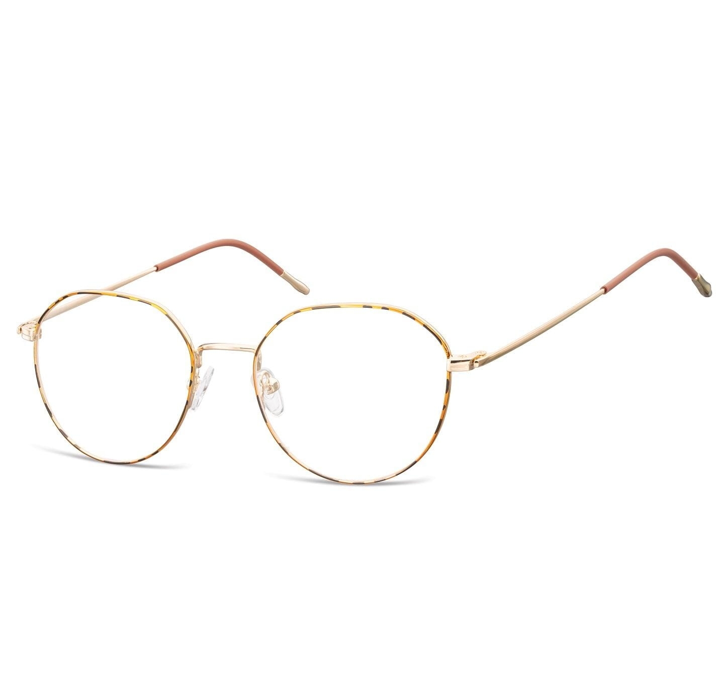 Lenonki okulary oprawki optyczne 928i złoto + panterka