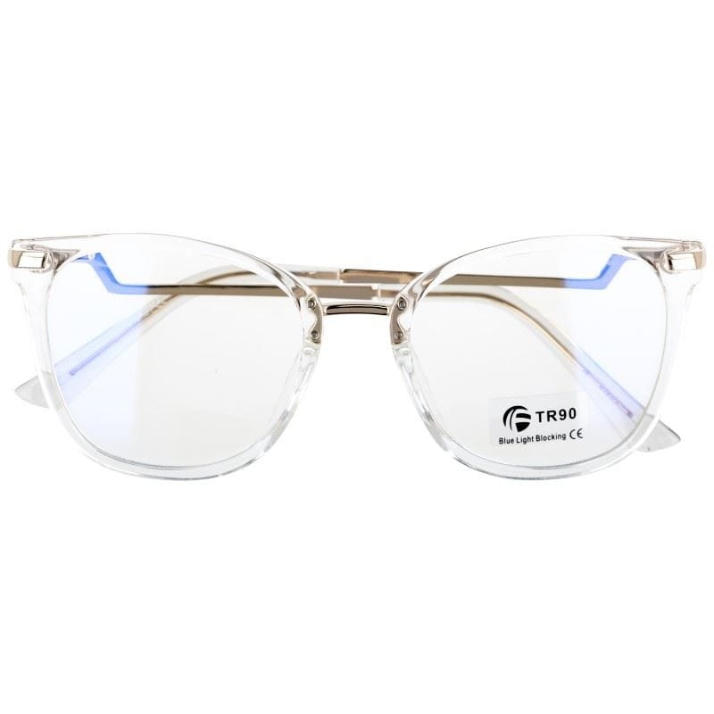 Okulary kocie do komputera damskie z filtrem blue light zerówki 2566-5