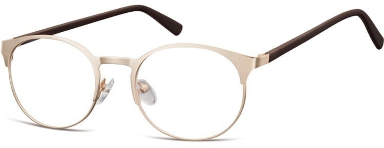 Zlote okulary oprawki okrągłe metalowe sunoptic 995g