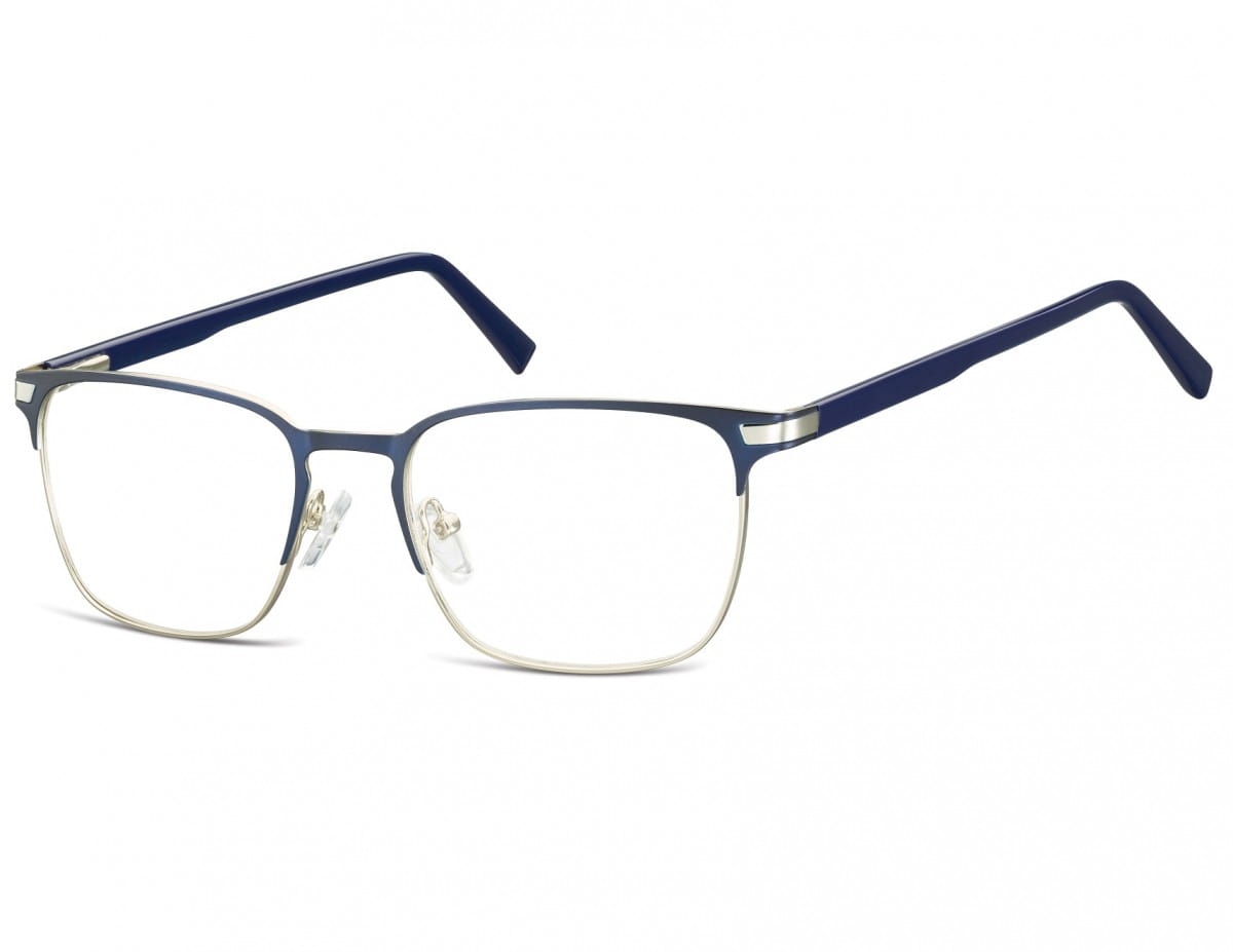Okulary oprawki optyczne korekcyjne sunoptic 917a granatowo-srebrne