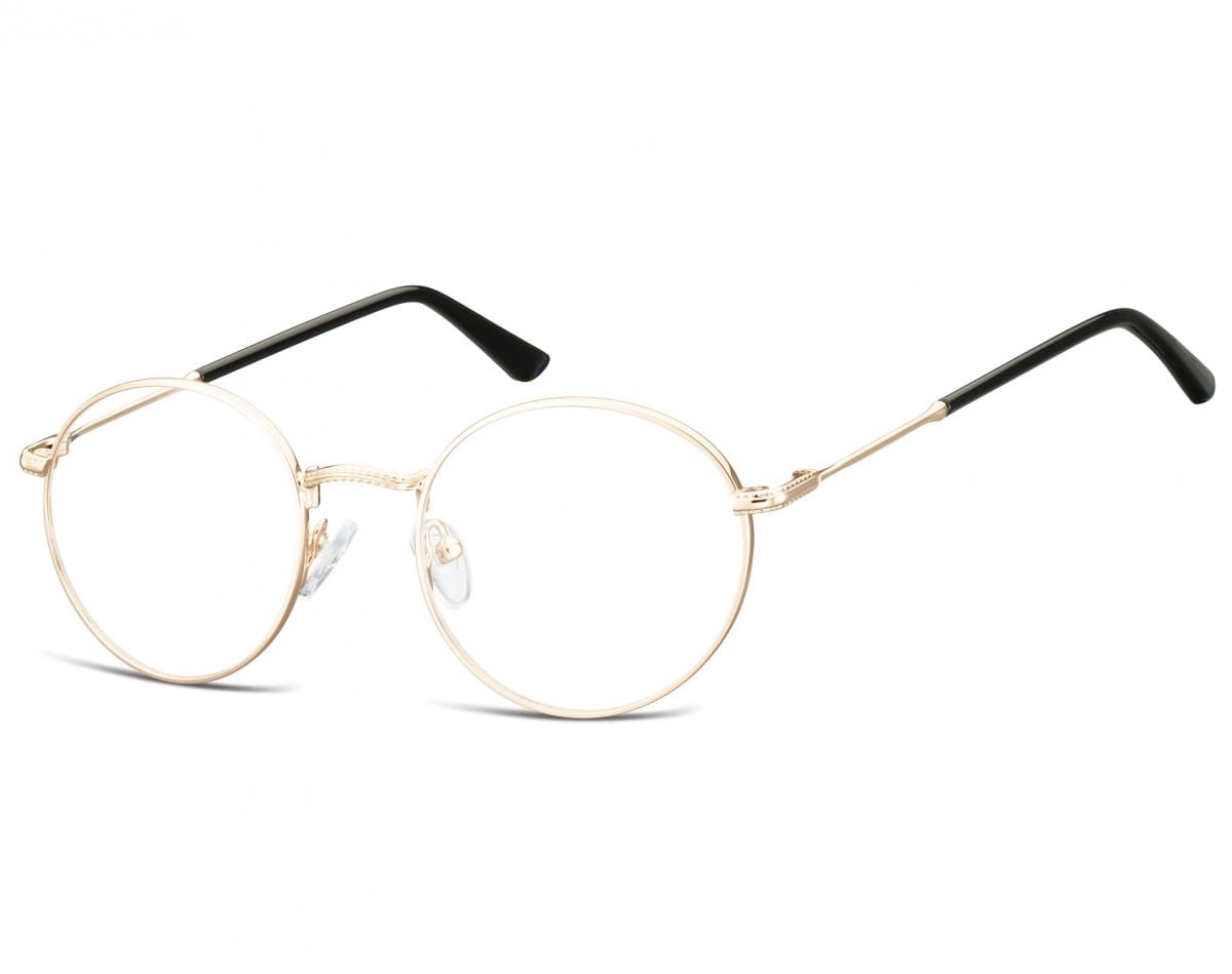 Lenonki okrągłe okulary oprawki optyczne 919b złote