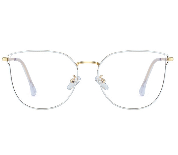 Okulary kocie do komputera damskie z filtrem blue light zerówki 2555b