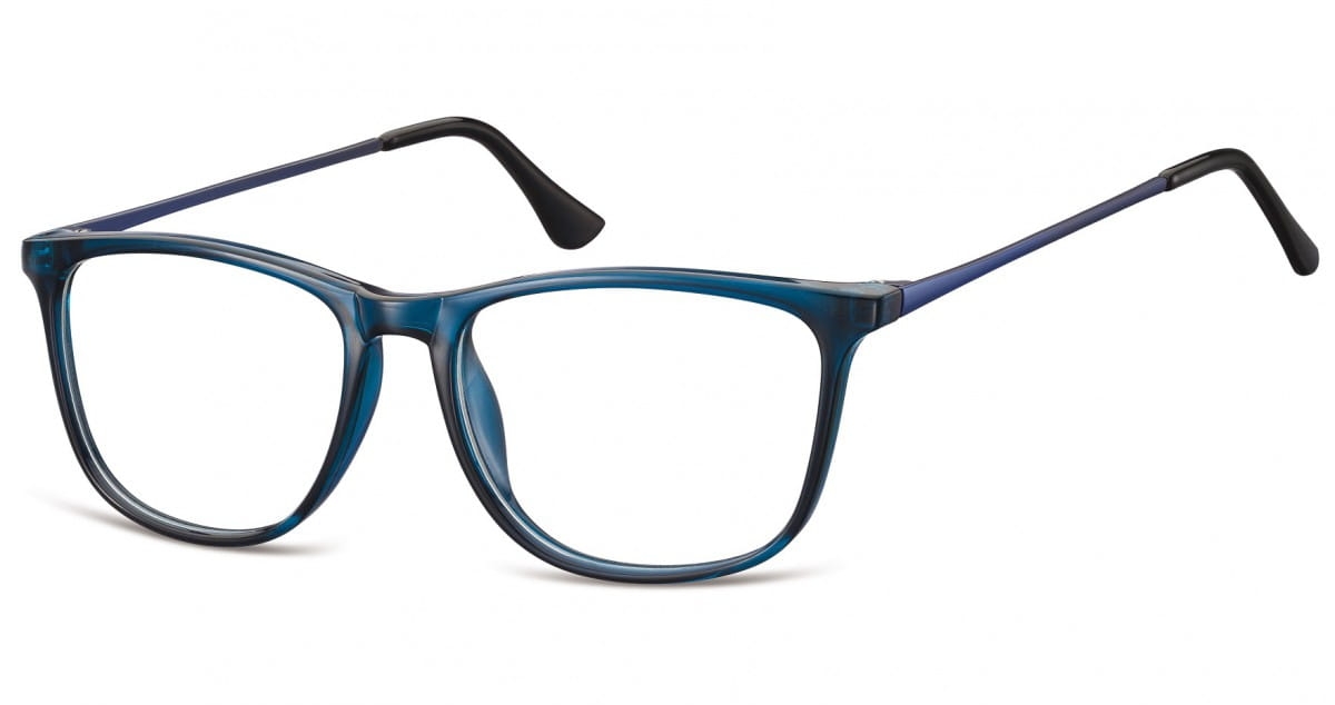 Okulary oprawki korekcyjne nerdy zerówki sunoptic cp142d granatowy transparentny