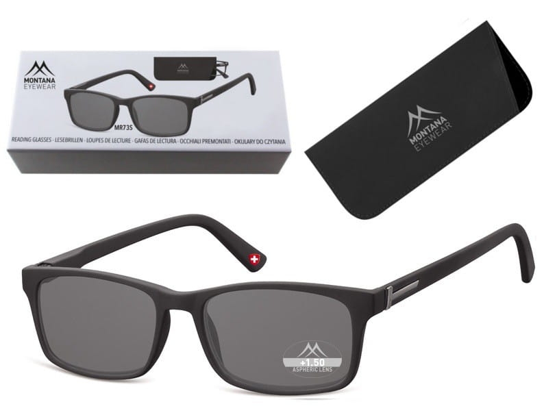 Przyciemniane asferyczne okulary do czytania montana mr73s moc: +3.5