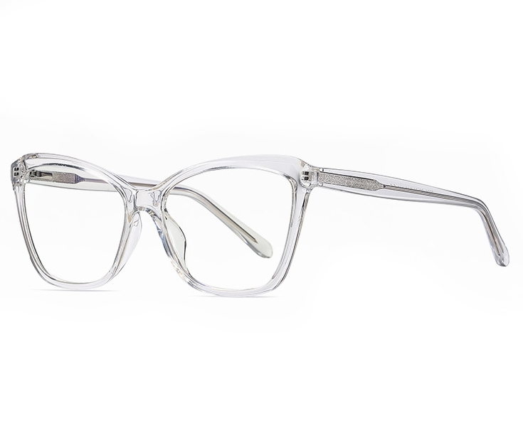 Okulary kocie do komputera damskie z filtrem blue light zerówki 2552f