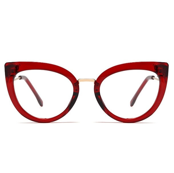 Okulary kocie do komputera damskie z filtrem blue light zerówki 2570-4