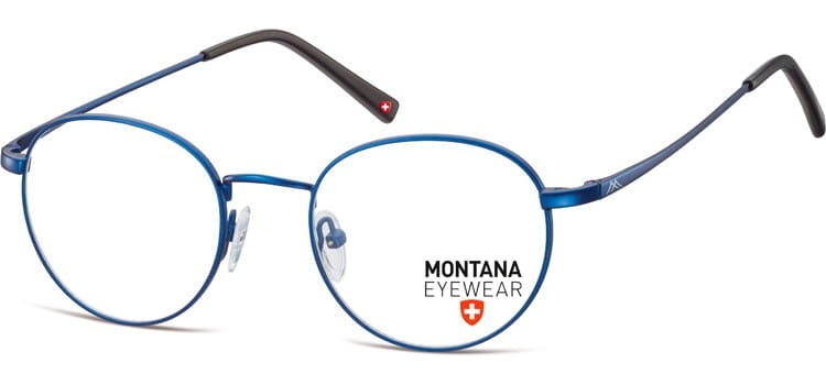 Granatowe lenonki okragle okulary oprawki optyczne montana mm609e