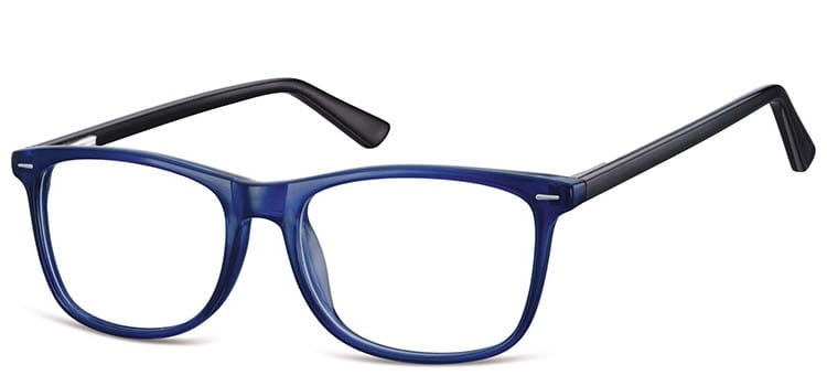 Okulary zerówki klasyczne oprawy sunoptic cp153b granat, flex