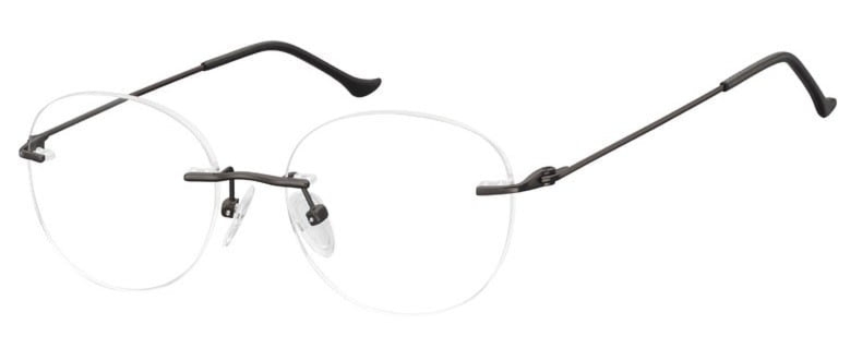 Patentki bezramkowe okulary oprawki okrągłe korekcja sunoptic 987