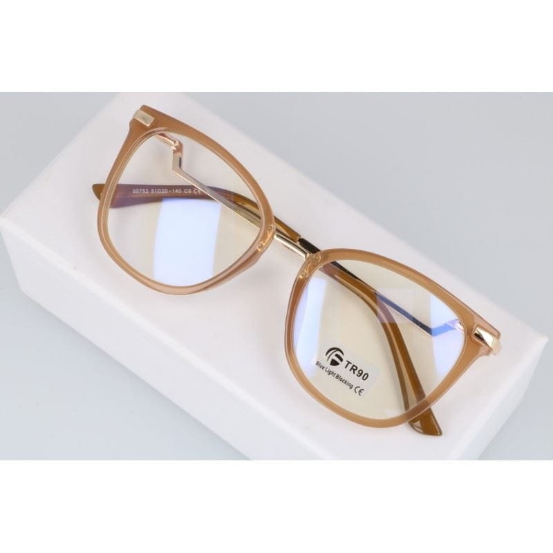 Okulary kocie do komputera damskie z filtrem blue light zerówki 2566-3