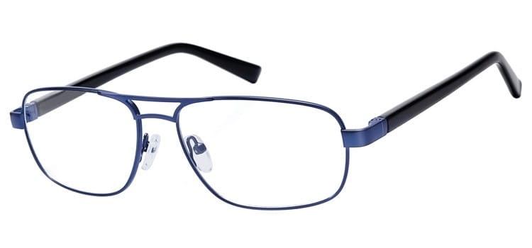 Okulary oprawki prostokątne optyczne sunoptic 664e niebieski + czarny zausznik