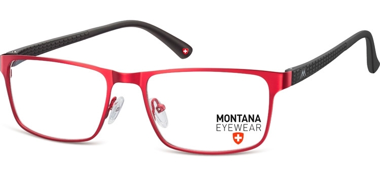 Okulary oprawki prostokątne optyczne montana mm610g czerwone