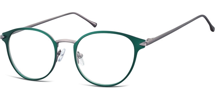 Oprawki okularowe kocie oczy damskie stalowe sunoptic 940d zielone