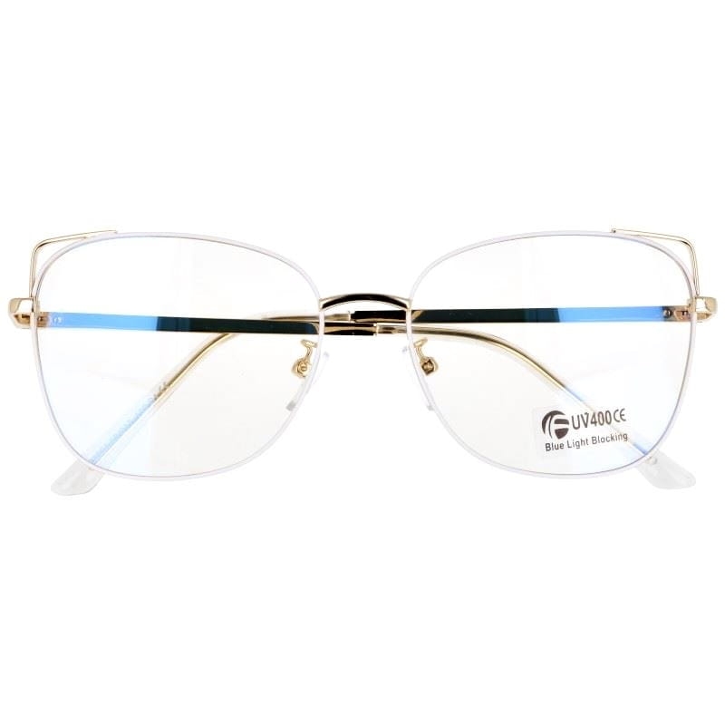 Okulary kocie do komputera damskie z filtrem blue light zerówki 2573-3