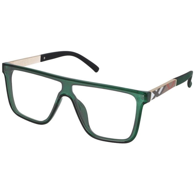 Okulary prostokątne do komputera z filtrem blue light pełne szkło zerówki 2562-3