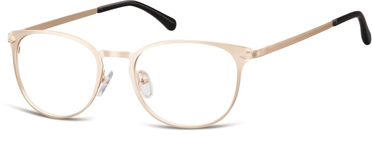 Okulary oprawki damskie kocie oczy stalowe sunoptic 992h złote
