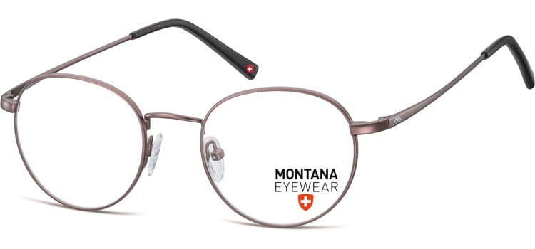 Grafitowe lenonki okragle okulary oprawki optyczne montana mm609c