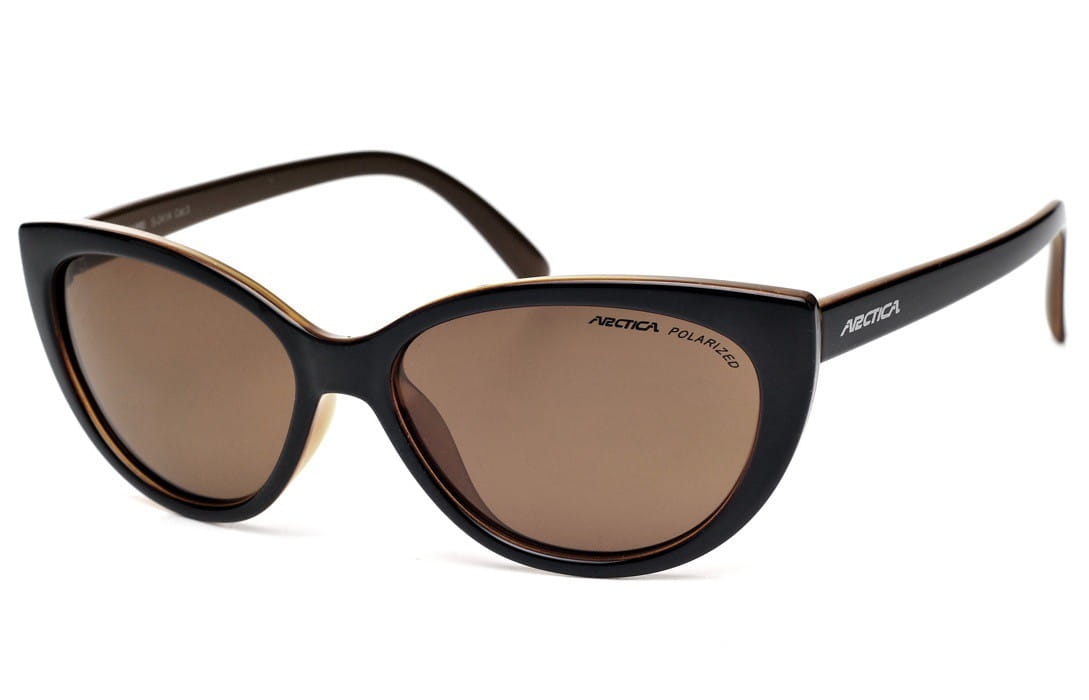 Kocie oczy okulary damskie arctica s-241a brązowe z polaryzacją