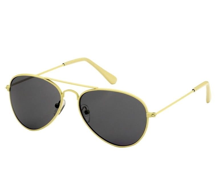 Pilotki okulary aviator dziecięce sunoptic 956c żółto-czarne