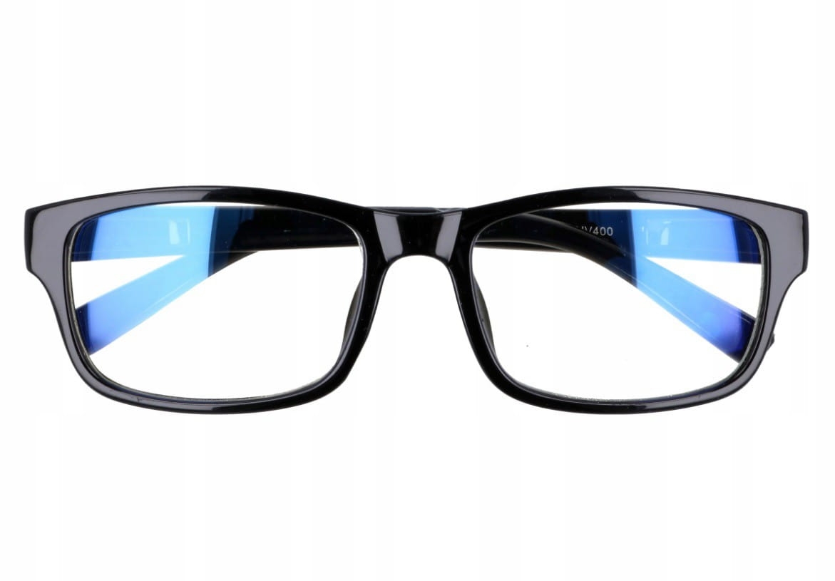 Prostokątne ala nerdy zerówki z antyrefleksem okulary z filtrem st1202b