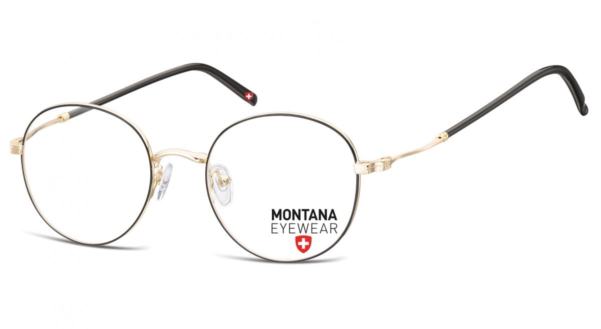 Lenonki okulary  oprawki optyczne mm598d czarno-złote