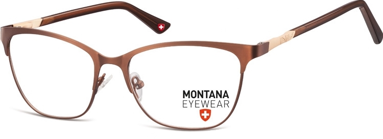 Okulary oprawki kocie optyczne montana mm606f brązowe