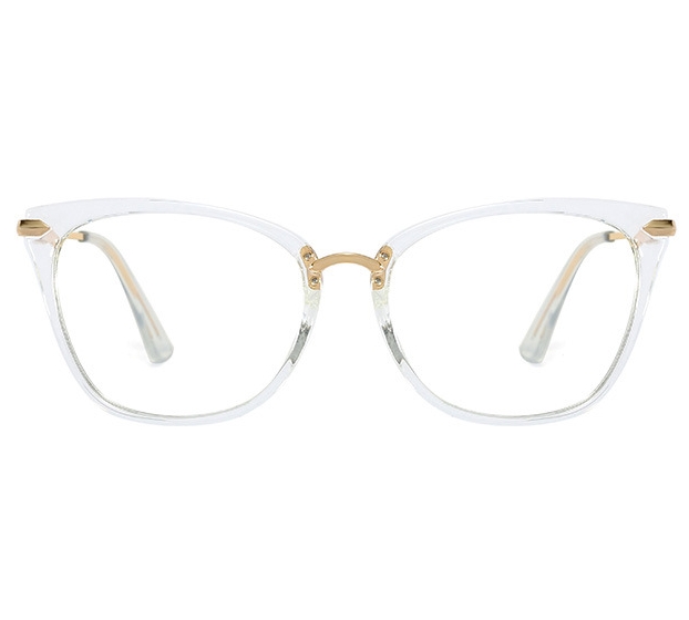 Okulary kocie do komputera damskie z filtrem blue light zerówki 2574-5