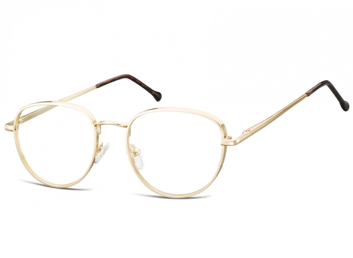 Owalne okulary oprawki optyczne 918b złote