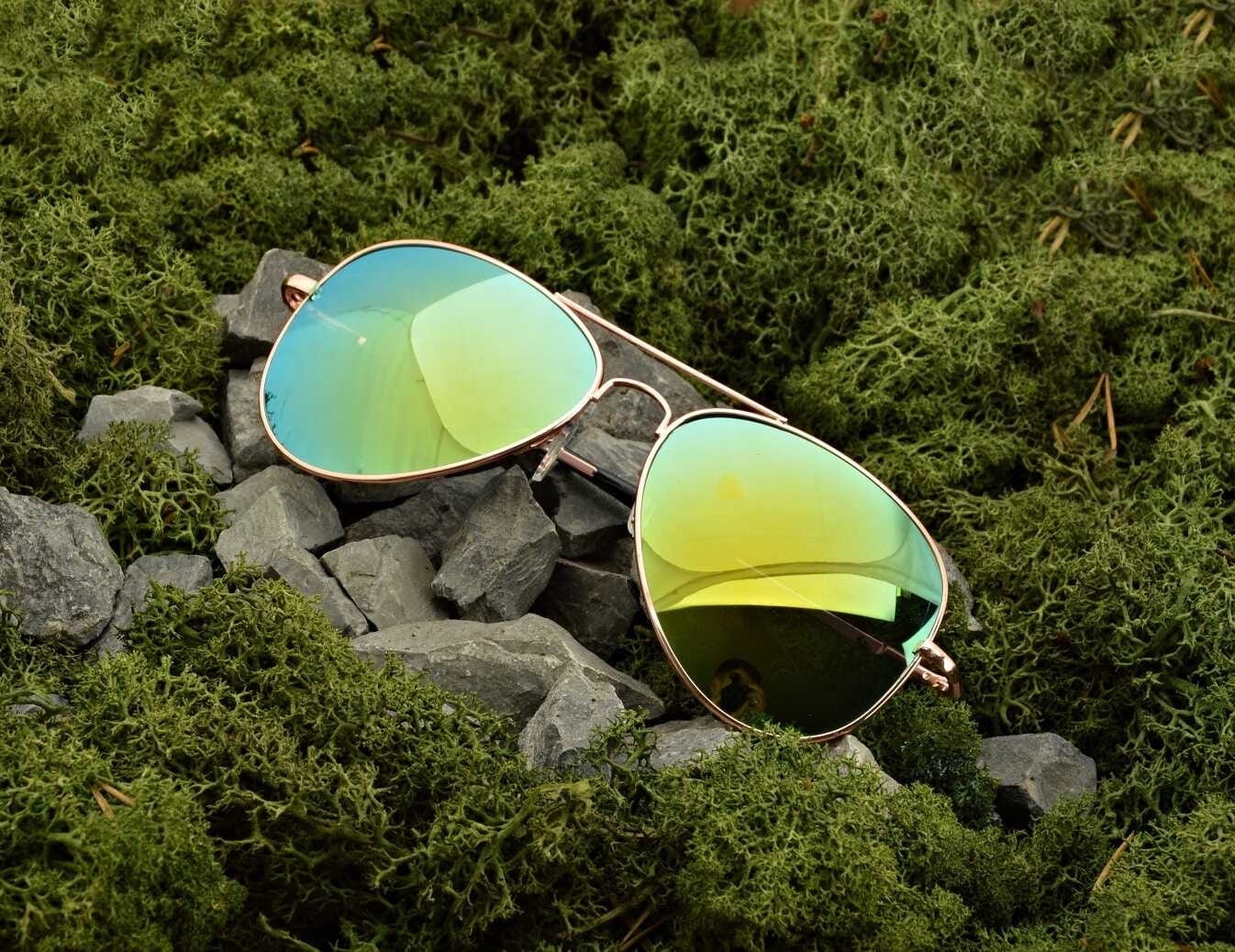 Okulary pilotki przeciwsłoneczne lustro zielone aviator st-das
