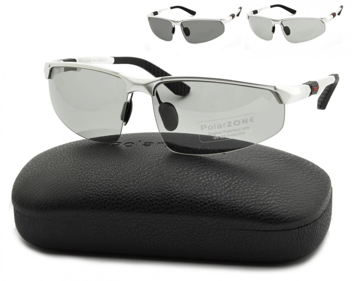 Sportowe okulary polaryzacja + fotochrom aluminiowe pol-350bfp
