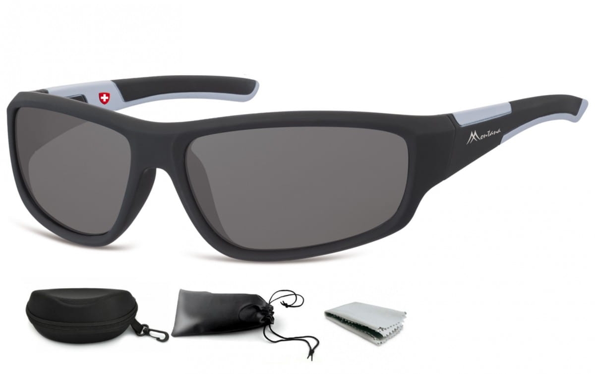 Okulary dziecięce sportowe unisex czarne matowe cs91