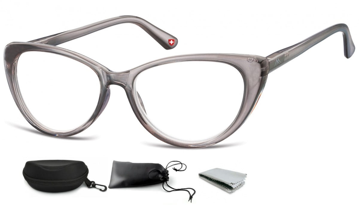 Plusy okulary do czytania kocie mr64f moc:+2