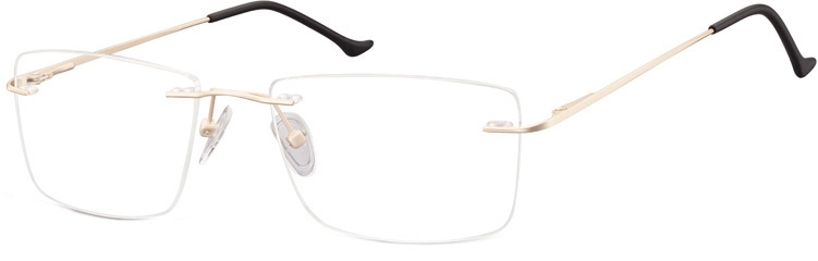 Bezramkowe okulary oprawki korekcyjne sunoptic 984d złote