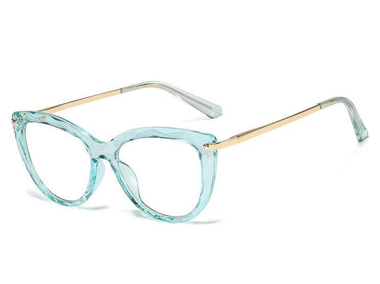 Okulary kocie do komputera damskie z filtrem blue light zerówki 2571-4