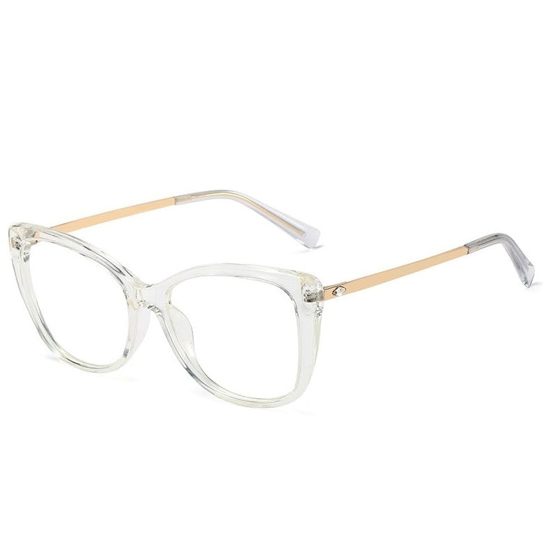 Okulary kocie do komputera damskie z filtrem blue light zerówki 2564-5