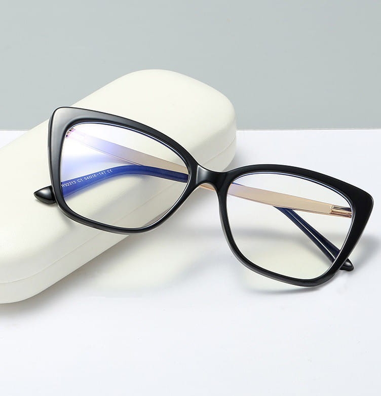 Okulary do komputera damskie z filtrem blue light zerówki 2568
