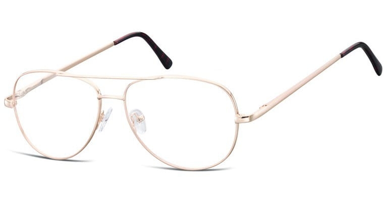 Aviator zerowki okulary oprawki metalowe korekcyjne 790c