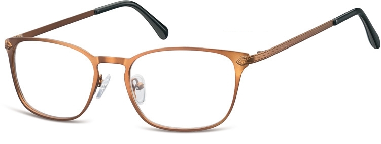 Oprawki okularowe kocie oczy damskie stalowe sunoptic 991g brązowe
