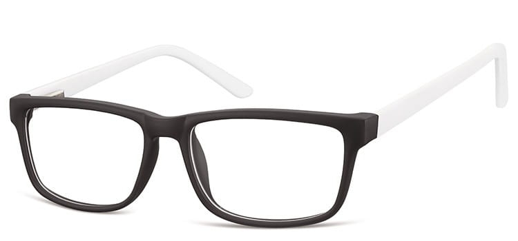 Okulary zerówki oprawki sunoptic cp157d czarno-białe