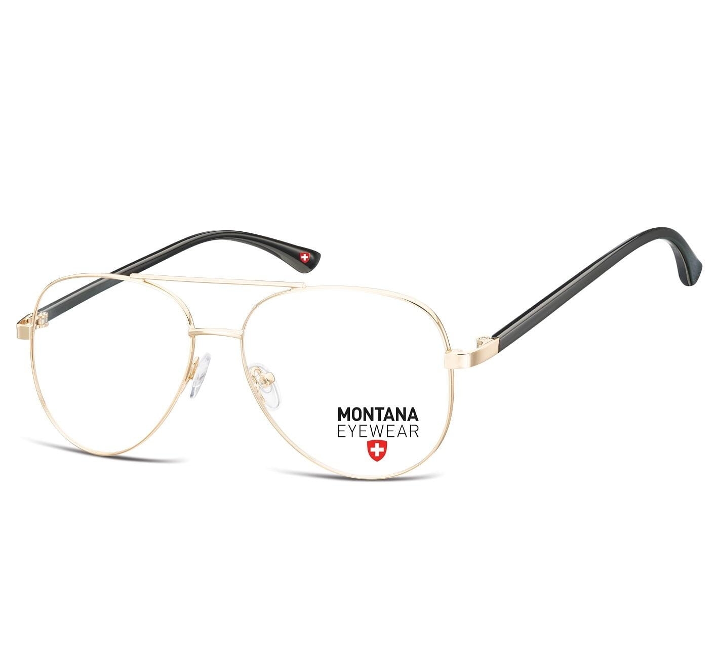 Okulary korekcyjne oprawki optyczne zerówki montana mm599c złote