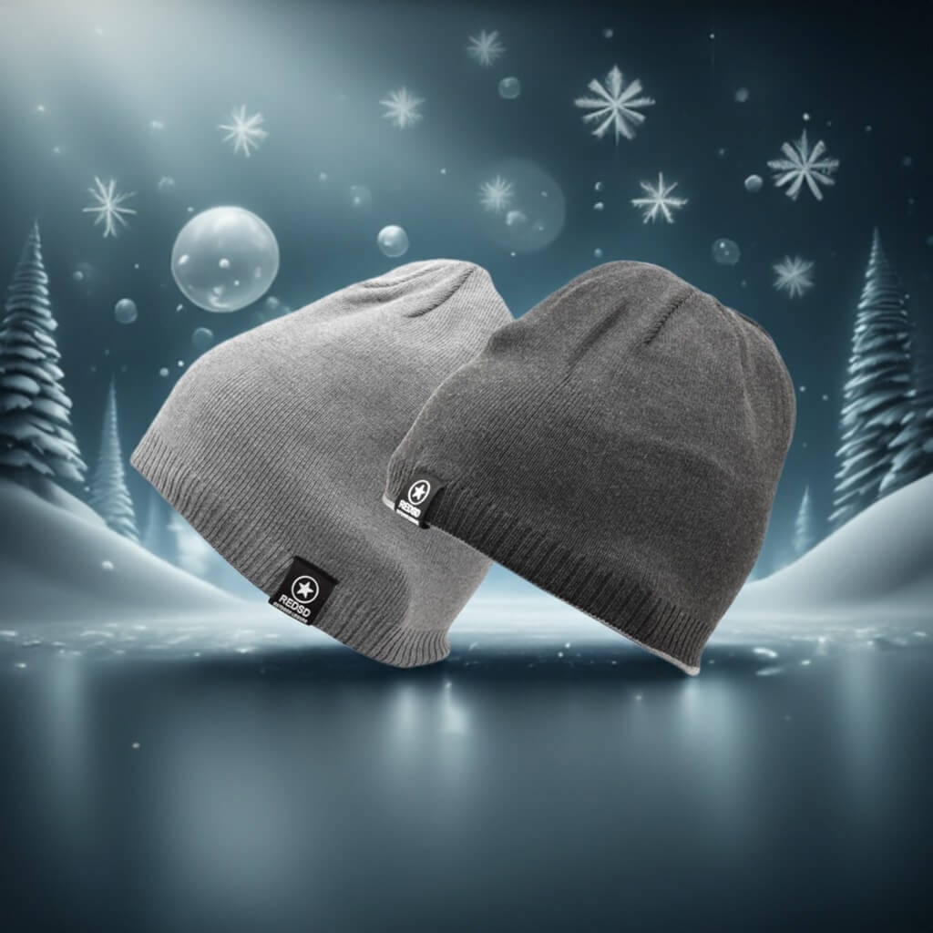 Dwustronna męska zimowa czapka szary/grafitowy - l/xl redsd st-514b