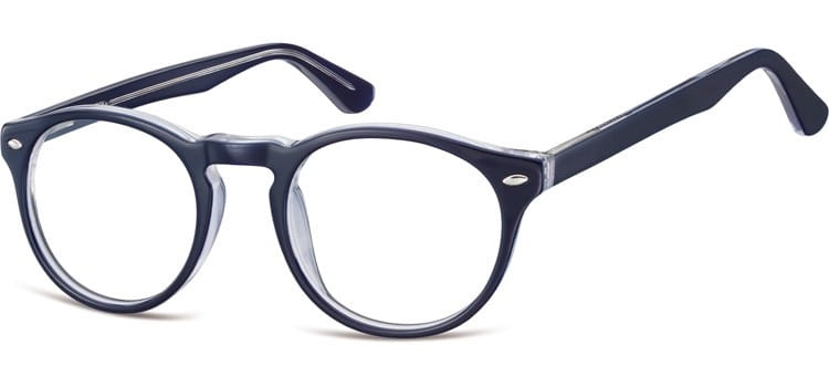 Okrągłe okulary oprawki zerowki korekcyjne sunoptic ac46c