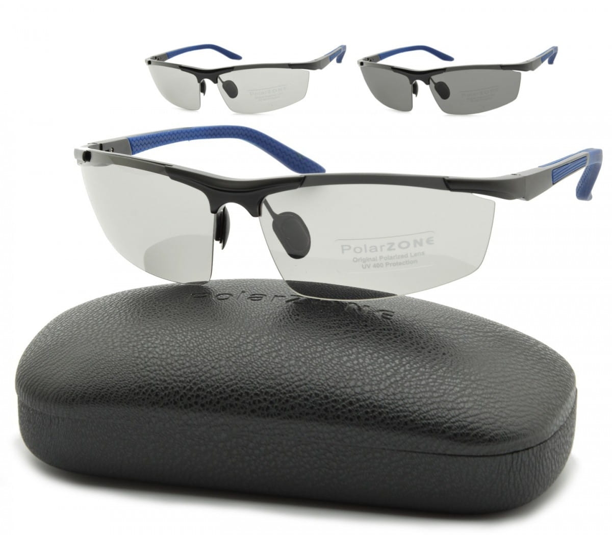 Sportowe okulary polaryzacja + fotochrom aluminiowe pol-352afp