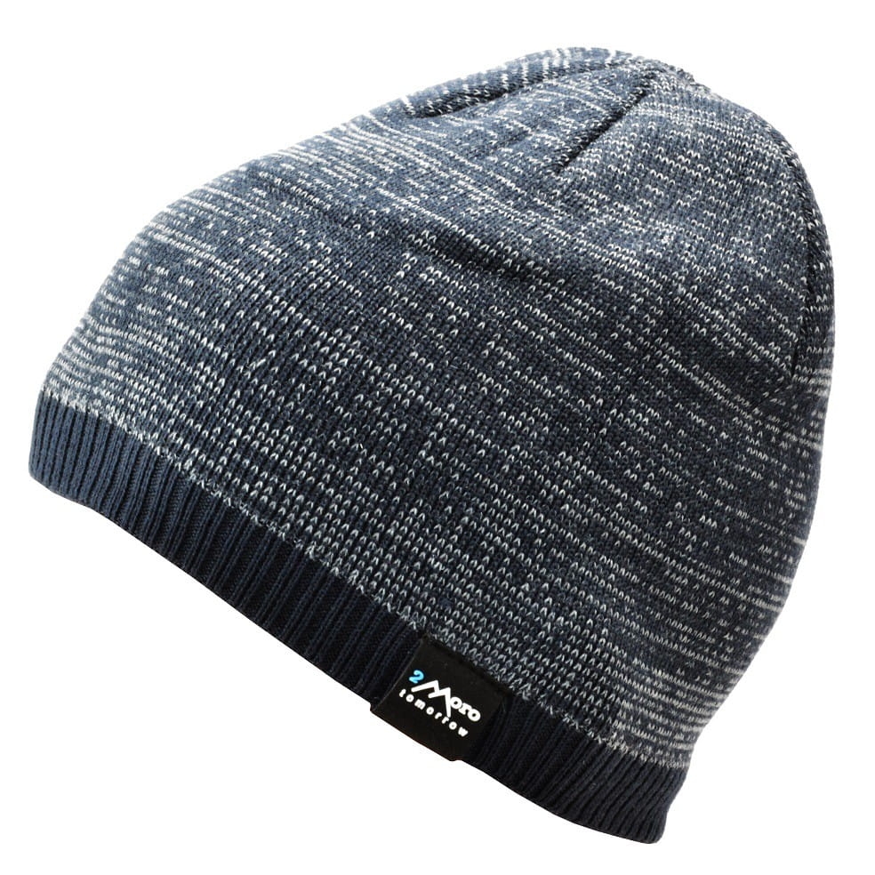 Męska zimowa czapka granatowo-szara z polarem - l/xl tomorrow st-547