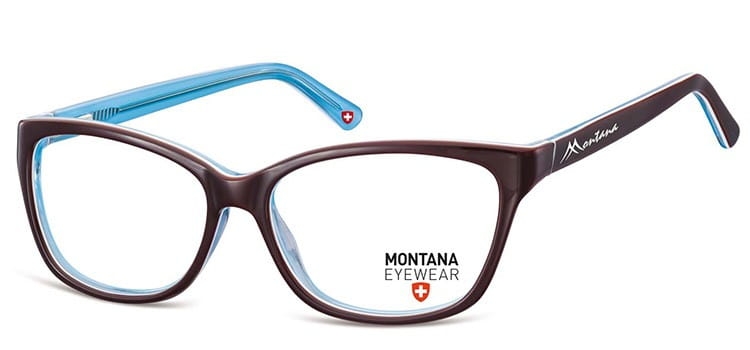 Damskie okulary oprawki brazowe cat eye montana ma80d