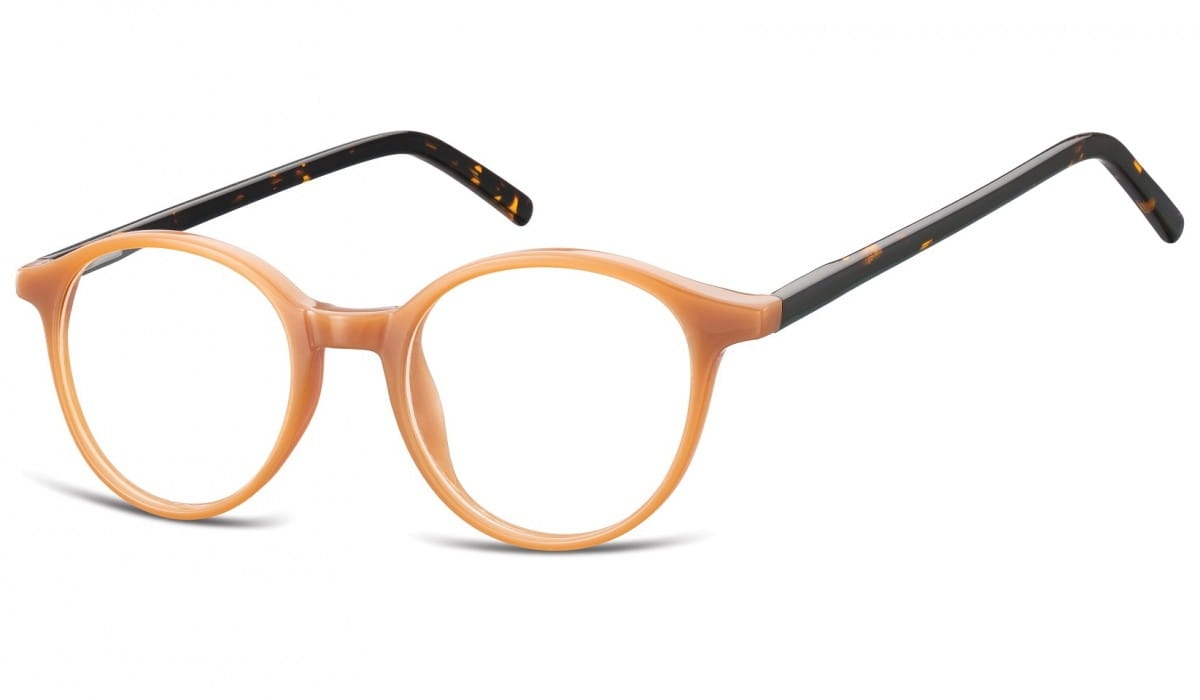 Okulary oprawki zerówki korekcyjne lenonki unisex sunoptic ac23f brąz +  panterka
