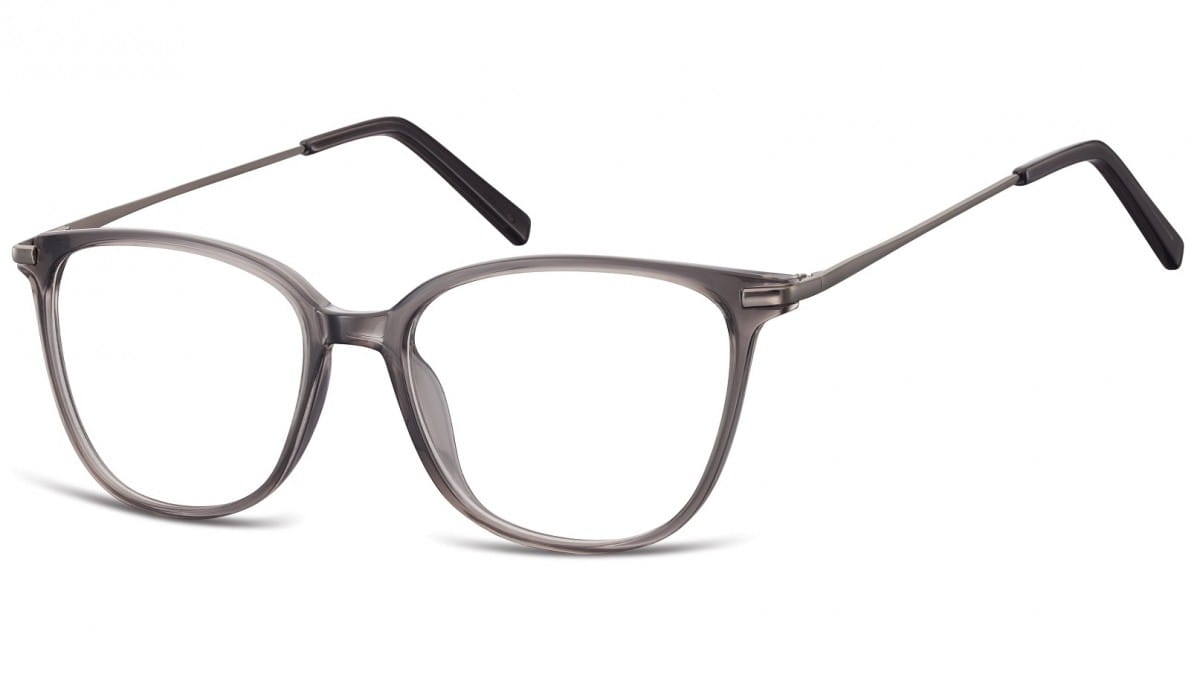 Okulary oprawki zerówki korekcyjne nerdy unisex sunoptic ac26f ciemnoszary transparentny